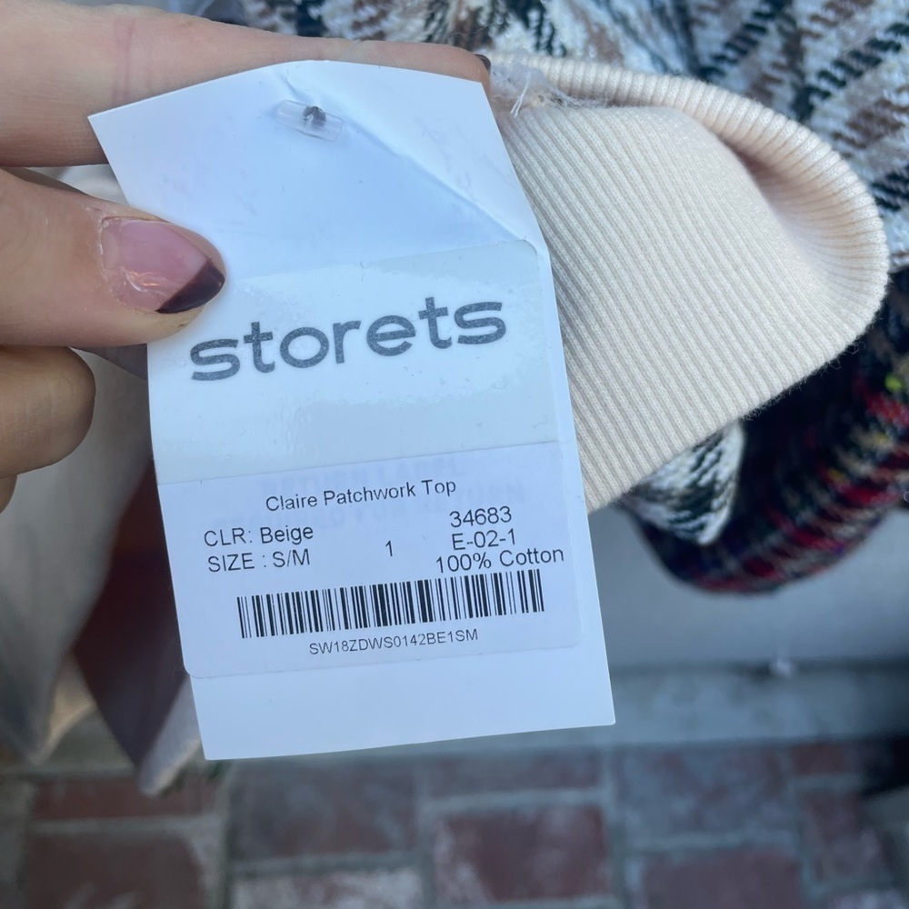 Storets Claire Patchwork Top Sweater New With Tags! — image 3 of 5